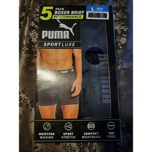 Puma Men's Microfiber Boxer Brief, 5-pack Size Large